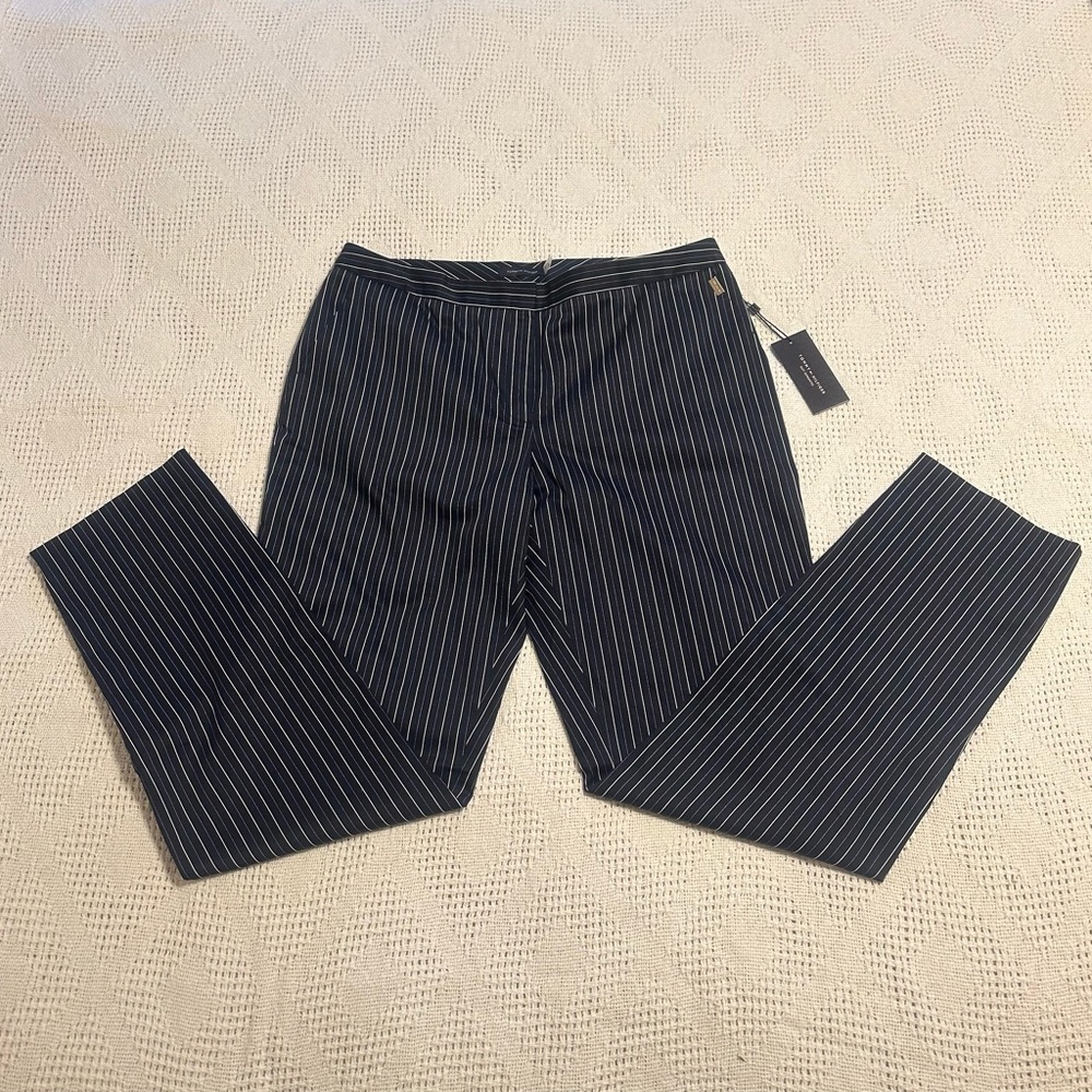 Tommy Hilfiger Radcliffe size 8 Blue & White Striped ankle pants NEW